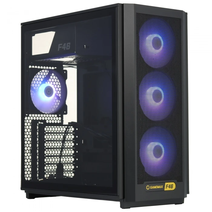 Корпус GameMax F46 BK черный, Mid-Tower