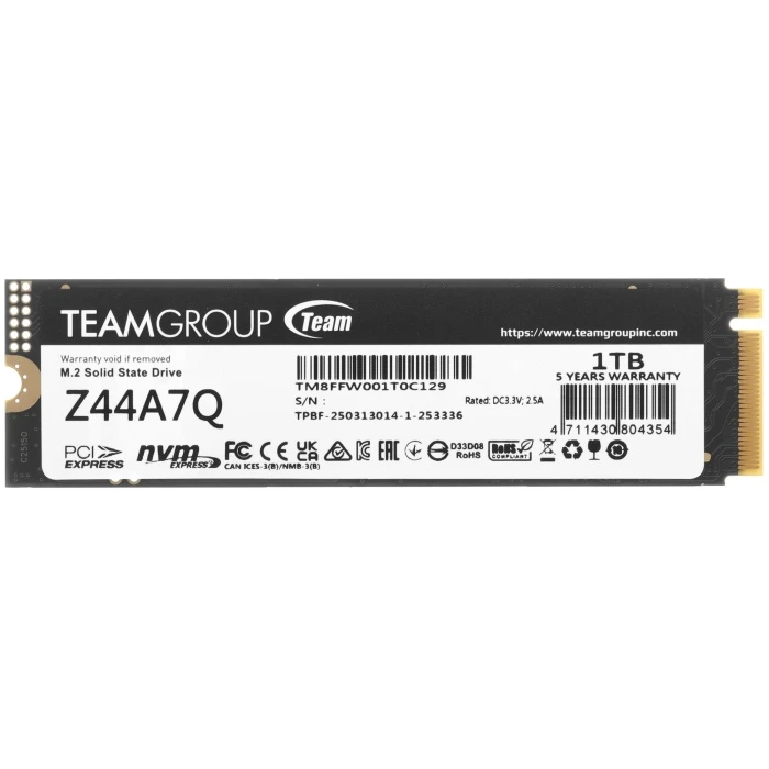 SSD накопитель Team Group T-Force Z44A7Q 1Tb M.2 NVMe, TM8FFW001T0C129