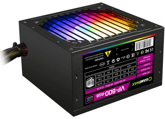 Блок питания GameMax VP-800-RGB  черный