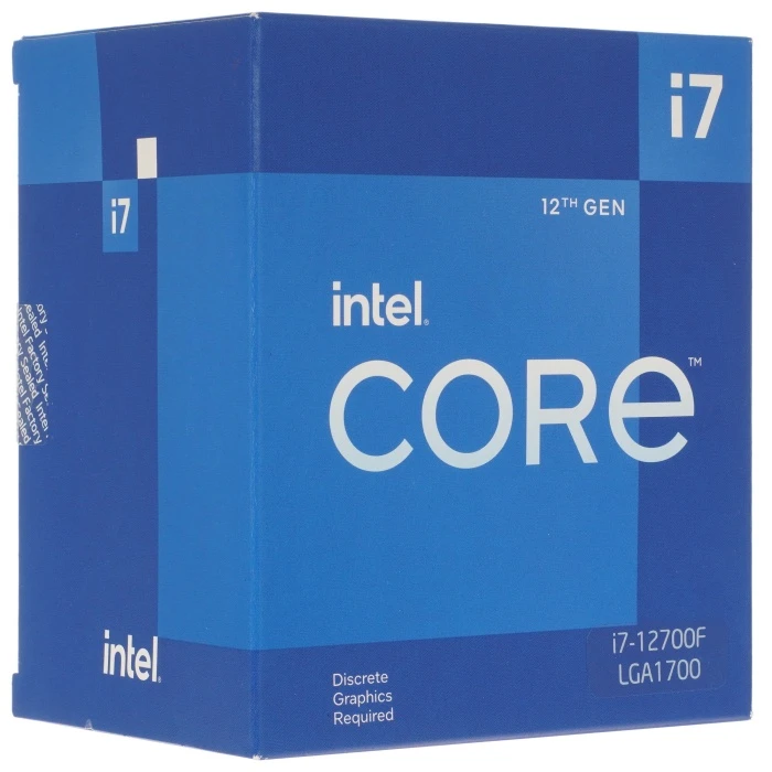 Процессор Intel Core i7-12700F, BOX, LGA 1700