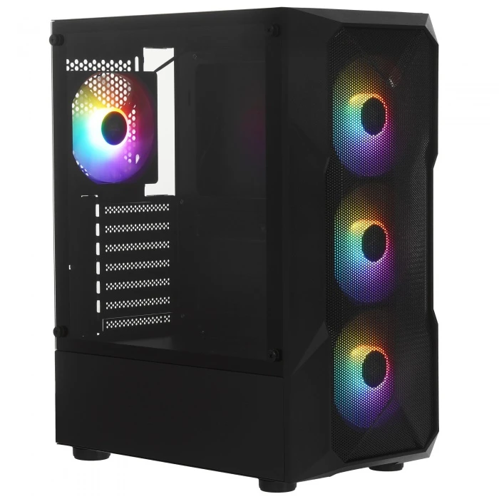 Корпус XASTRA A304 4FRGB черный, Mid-Tower
