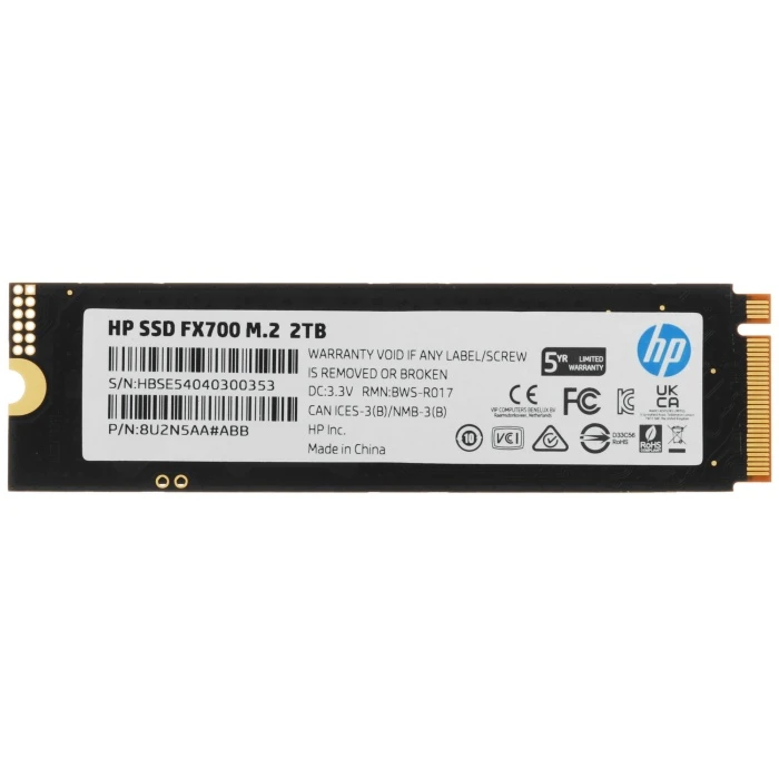 SSD накопитель HP FX700 2Tb M.2 NVMe, 8U2N5AA#ABB