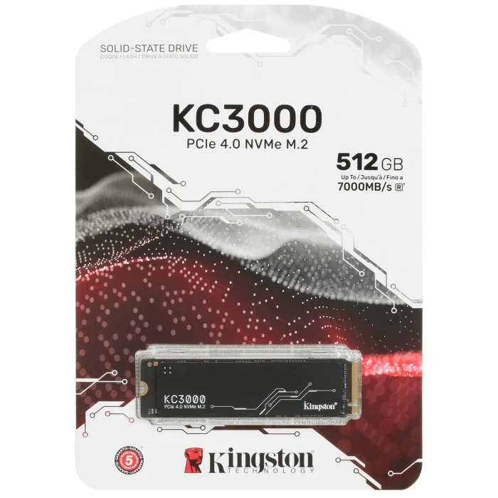SSD накопитель Kingston KC3000 512Gb M.2 NVMe, SKC3000S/512G