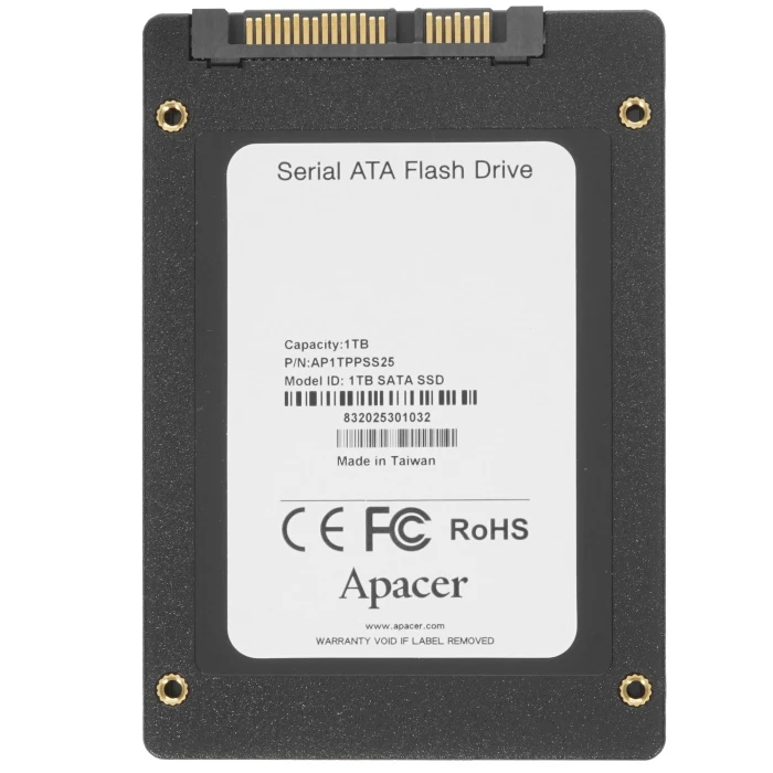 SSD накопитель Apacer PPSS25 1Tb 2.5" SATA, AP1TPPSS25-R