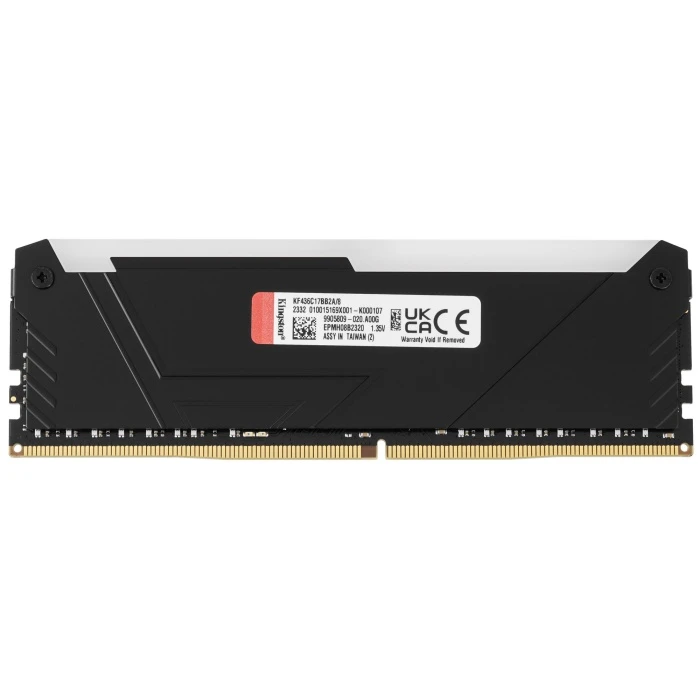 Оперативная память Kingston FURY Beast Black RGB 8Gb 3600Mhz, KF436C17BB2A/8