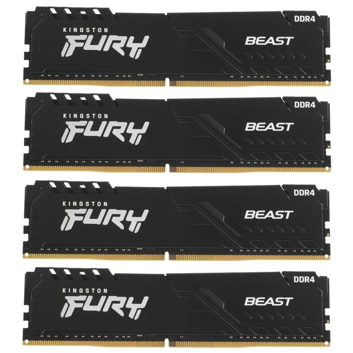 Оперативная память Kingston FURY Beast Black 64Gb 3600Mhz, KIT 4*16Gb, KF436C18BBK4/64