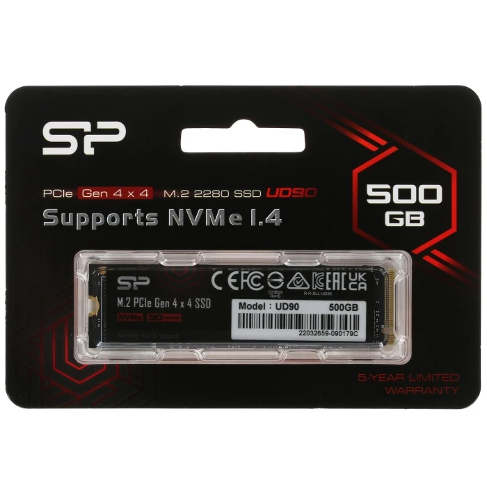 SSD накопитель Silicon Power UD90 500Gb M.2 NVMe, SP500GBP44UD9005