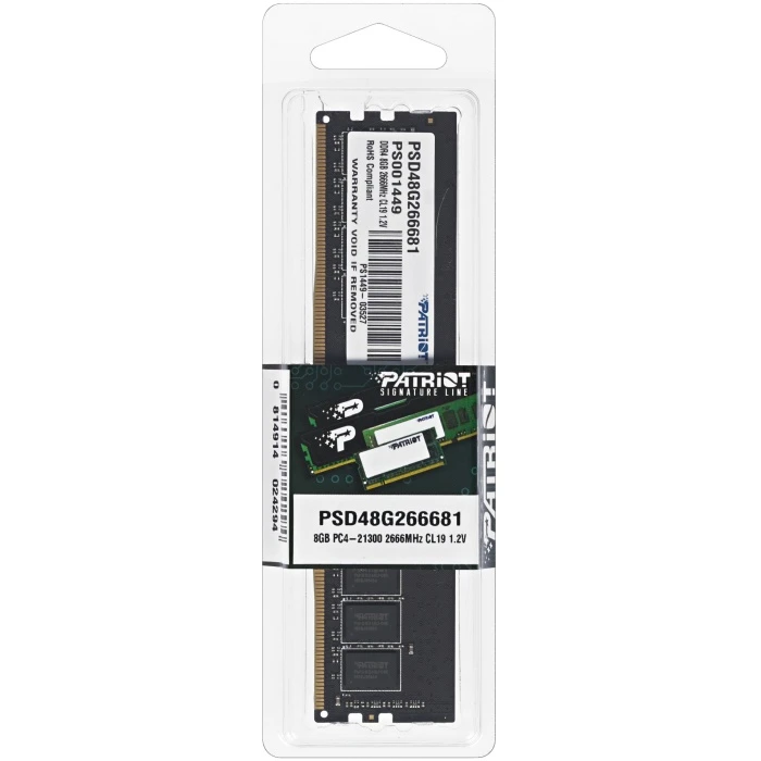 Оперативная память Patriot Signature Line 8Gb 2666Mhz, PSD48G266681
