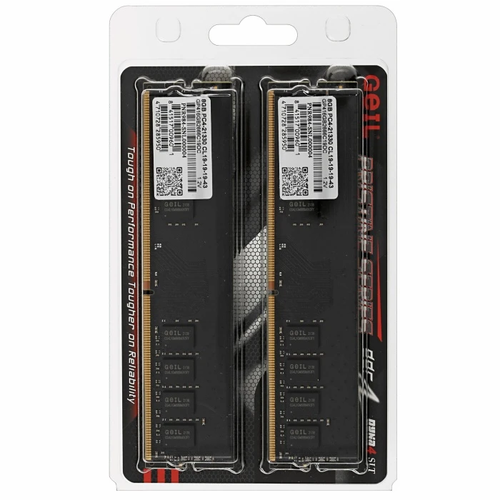 Оперативная память GeIL Pristine 16Gb 2666Mhz, KIT 2*8Gb, GP416GB2666C19DC