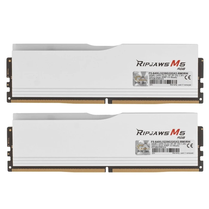 Оперативная память G.Skill RIPJAWS M5 64Gb 6400Mhz, KIT 2*32Gb, F5-6400J3239G32GX2-RM5RW