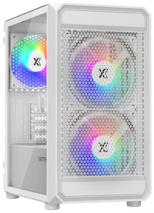 Корпус XASTRA A303M 3FRGB белый, Mini-Tower