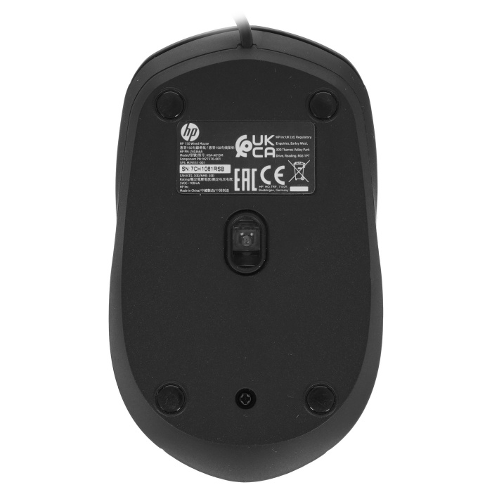 Мышь HP 150 Wired, черный