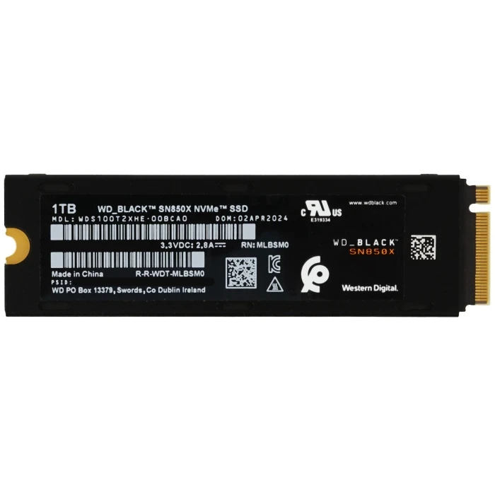 SSD накопитель WD Black SN850X 1Tb M.2 NVMe, WDS100T2XHE