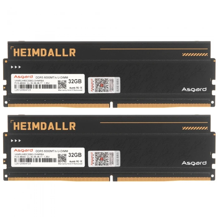Оперативная память Asgard Heimdallr 64Gb 6000Mhz, KIT 2*32Gb, AA002M52B60001