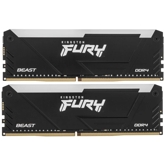 Оперативная память Kingston FURY Beast Black RGB 32Gb 3200Mhz, KIT 2*16Gb, KF432C16BB12AK2/32