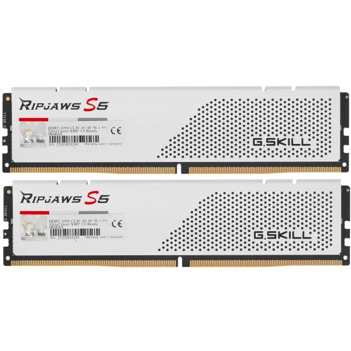 Оперативная память G.Skill Ripjaws S5 64Gb 6000Mhz, KIT 2*32Gb, F5-6000J3040G32GX2-RS5W