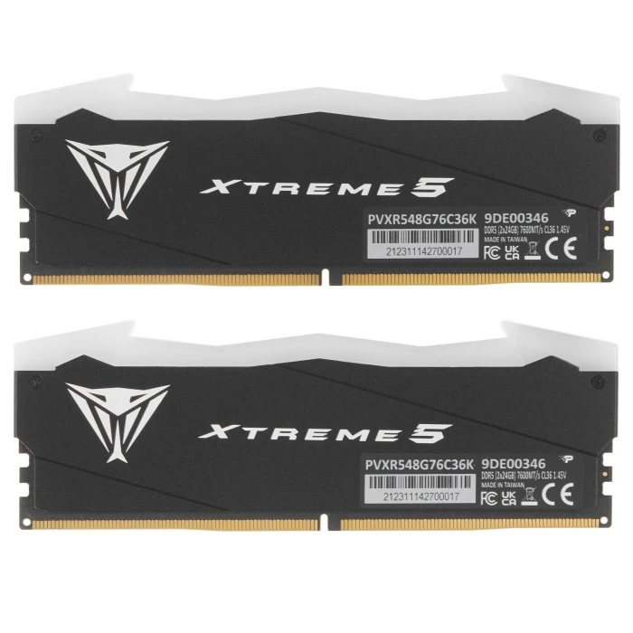 Оперативная память Patriot Viper Xtreme 5 RGB 48Gb 7600Mhz, KIT 2*24Gb, PVXR548G76C36K