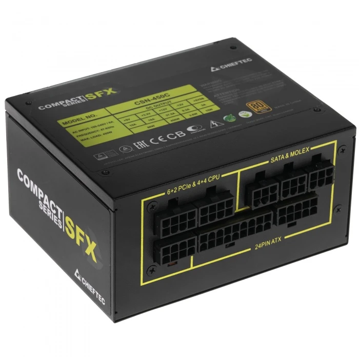 Блок питания Chieftec COMPACT 450W черный, CSN-450C
