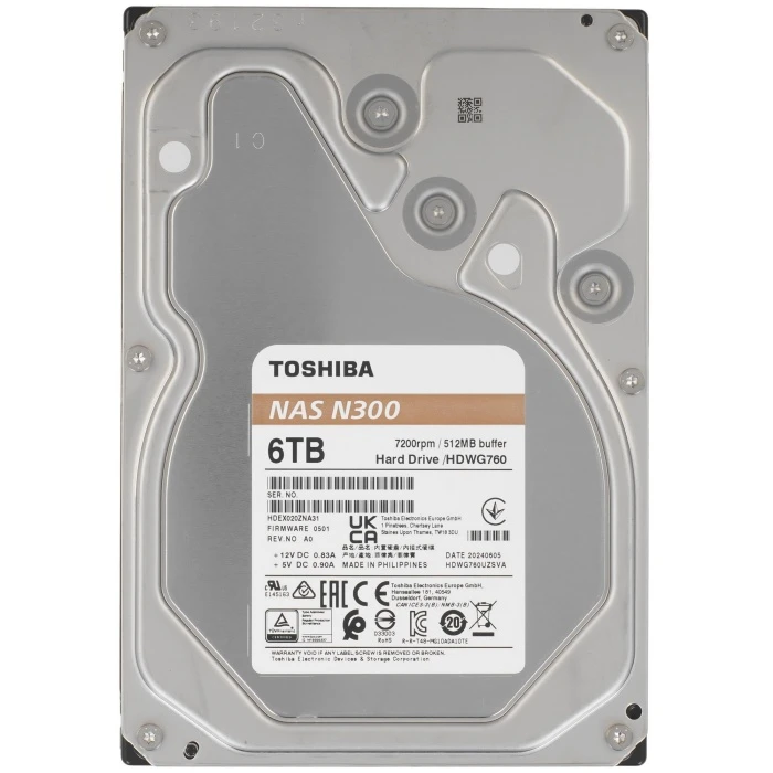 HDD диск Toshiba N300 6Tb 3.5", HDWG760AZSTA