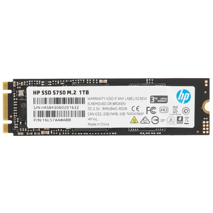 SSD накопитель HP S750 1Tb 2.5" SATA, 16L57AA#ABB