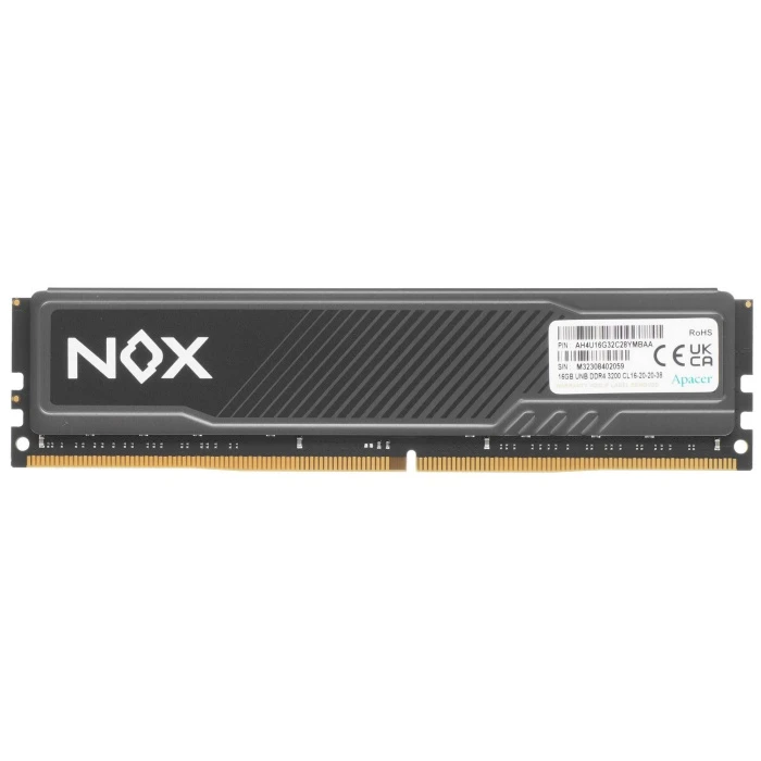 Оперативная память Apacer NOX 16Gb 3200Mhz, AH4U16G32C28YMBAA-1
