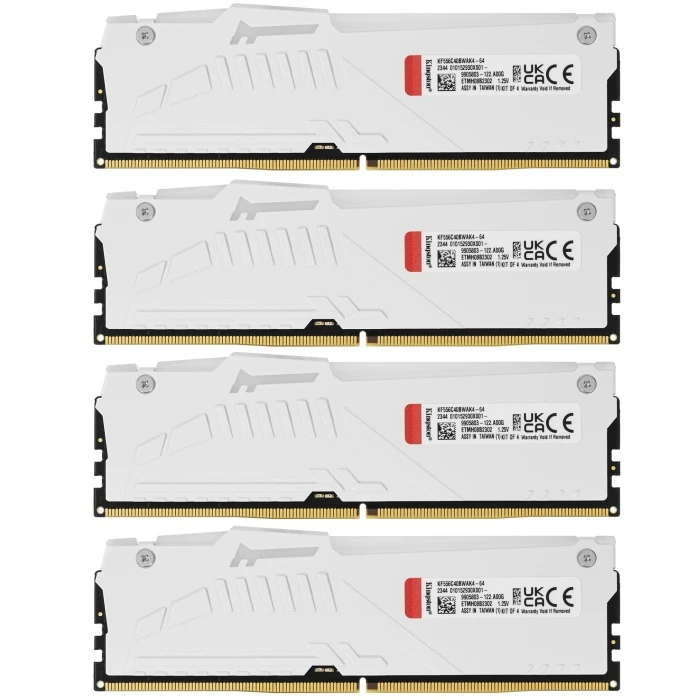 Оперативная память Kingston FURY Beast White RGB 64Gb 5600Mhz, KIT 4*16Gb, KF556C40BWAK4-64