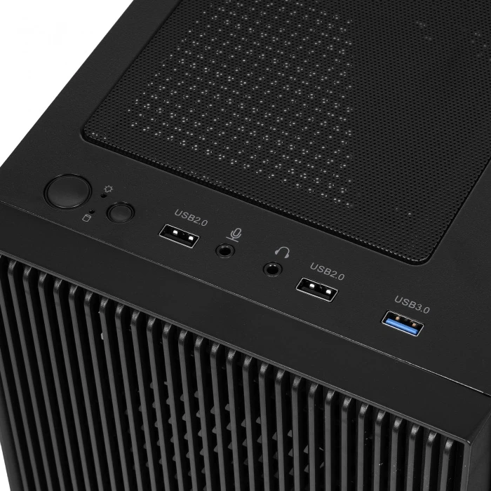 Корпус XASTRA A307M 3FRGB черный, Mini-Tower