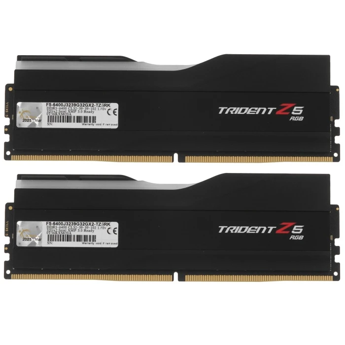 Оперативная память G.Skill Trident Z5 RGB 64Gb 6400Mhz, KIT 2*32Gb, F5-6400J3239G32GX2-TZ5RK