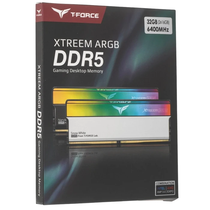 Оперативная память TEAMGROUP T-Force Xtreem 32Gb 6400Mhz, KIT 2*16Gb, FF9D532G6400HC32ADC01