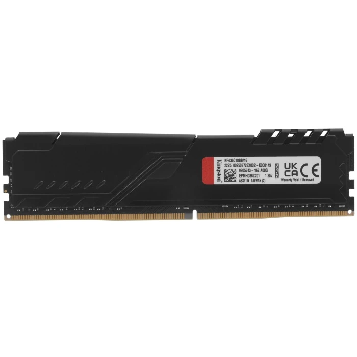 Оперативная память Kingston FURY Beast Black 16Gb 3600Mhz, KF436C18BB/16