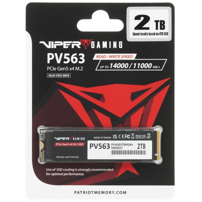 SSD накопитель Patriot Viper PV563 2Tb M.2 NVMe, PV563P2TBM28H
