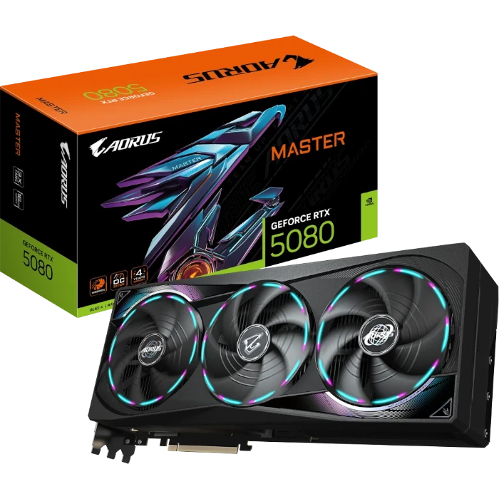 Видеокарта GIGABYTE GeForce RTX 5080 AORUS MASTER 16Gb