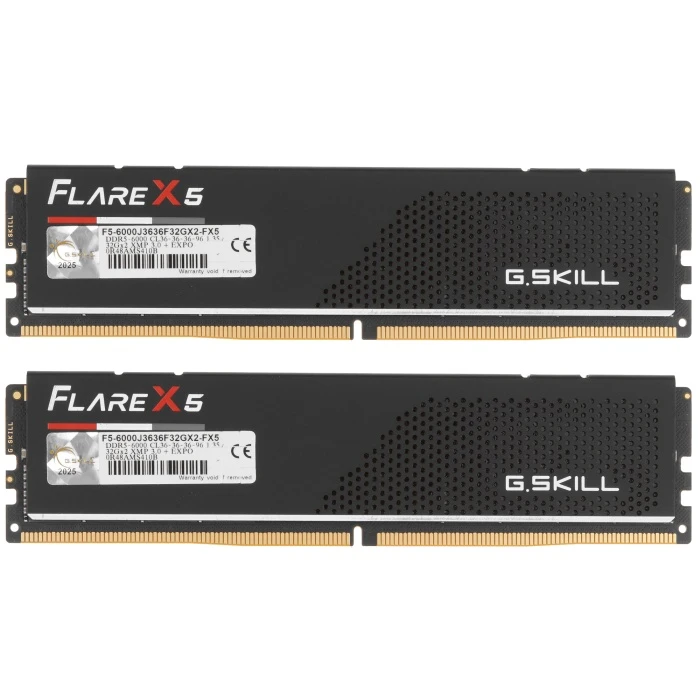 Оперативная память G.Skill Flare X5 64Gb 6000Mhz, KIT 2*32Gb, F5-6000J3636F32GX2-FX5