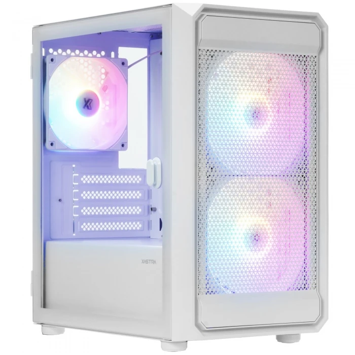 Корпус XASTRA A303M 3FRGB белый, Mini-Tower
