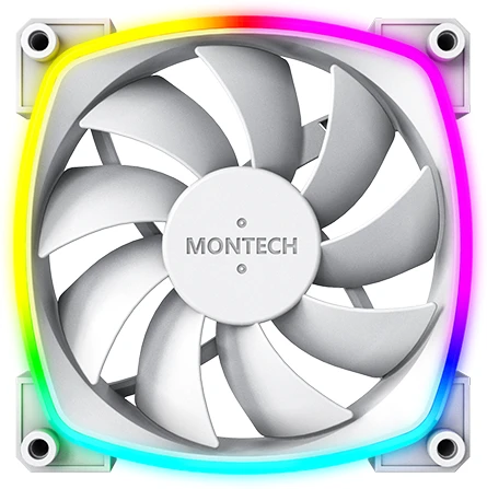 Вентилятор Montech AX 120 PWM белый, AX120W