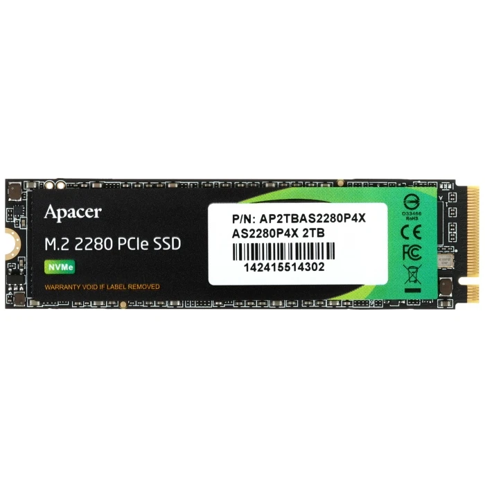 SSD накопитель Apacer AS2280P4X 2Tb M.2 NVMe, AP2TBAS2280P4X-1