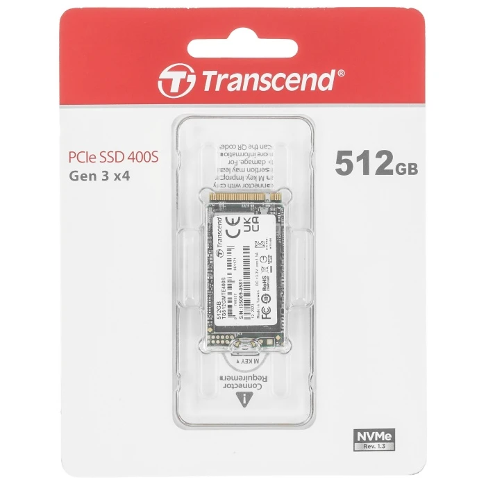 SSD накопитель Transcend MTE400S 512Gb M.2 NVMe, TS512GMTE400S