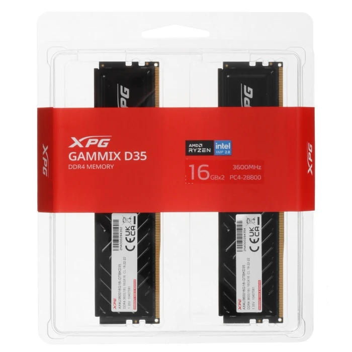 Оперативная память ADATA XPG GAMMIX D35 32Gb 3600Mhz, KIT 2*16Gb, AX4U360016G18I-DTBKD35