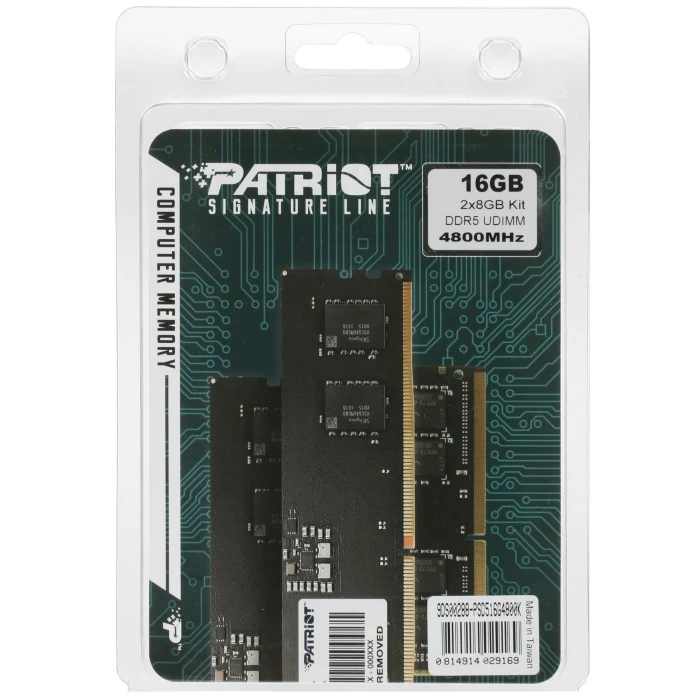 Оперативная память Patriot Signature Line 16Gb 4800Mhz, KIT 2*8Gb, PSD516G4800K