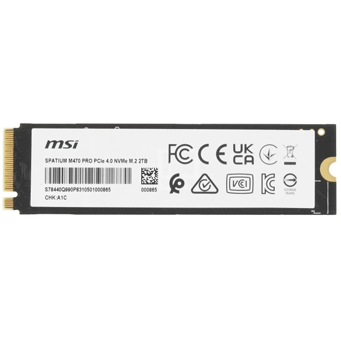 SSD накопитель MSI SPATIUM M470 PRO 2Tb M.2 NVMe, S78-440Q990-P83