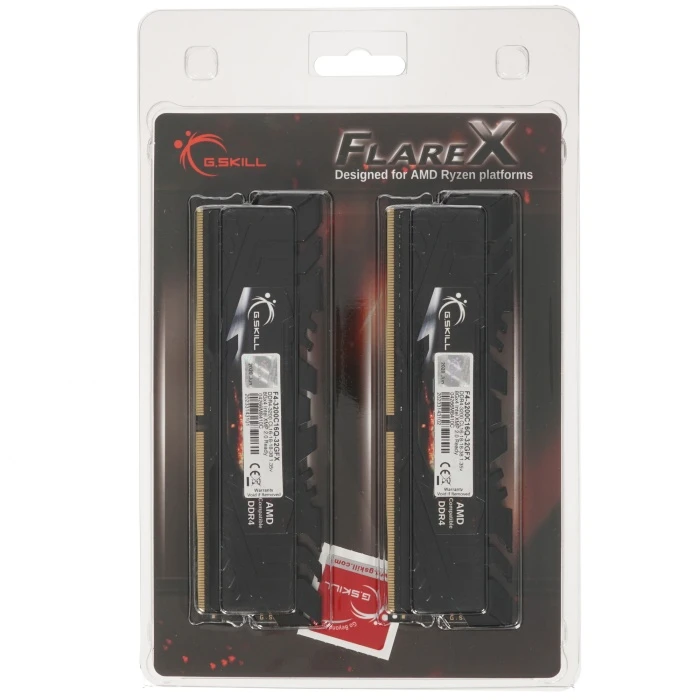 Оперативная память G.Skill Flare X (for AMD) 32Gb 3200Mhz, KIT 4*8Gb, F4-3200C16Q-32GFX