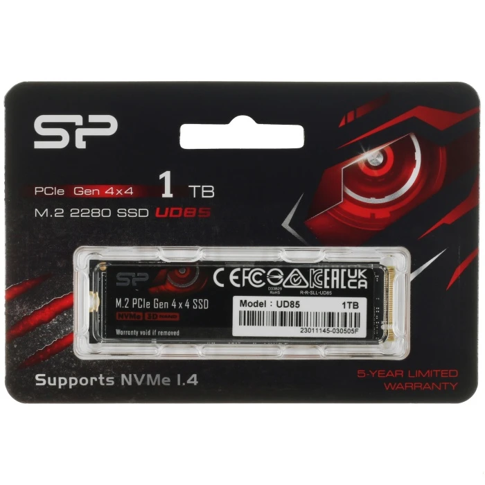 SSD накопитель Silicon Power UD85 1Tb M.2 NVMe, SP01KGBP44UD8505
