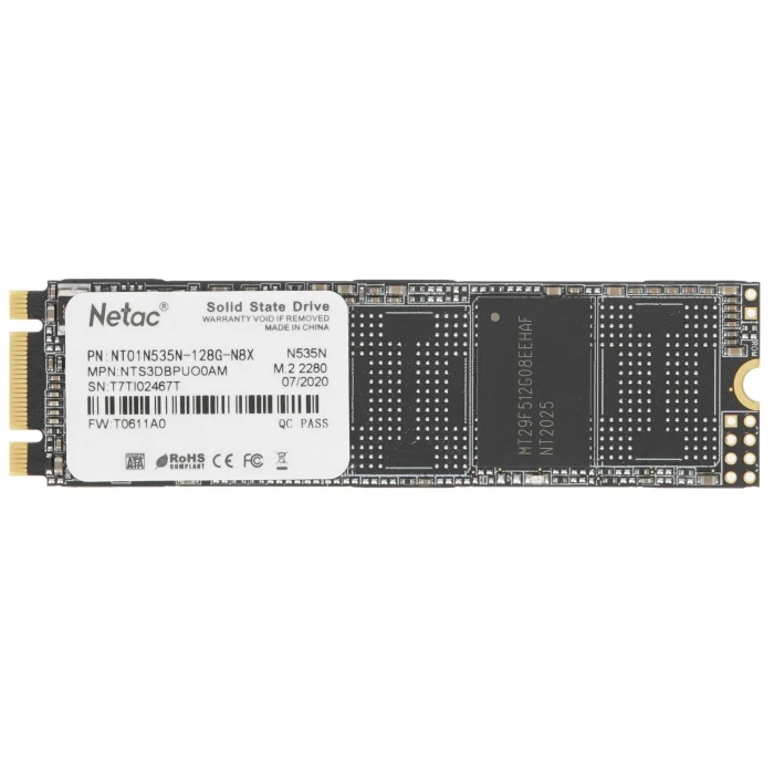 SSD накопитель Netac N535N 128Gb 2.5" SATA, NT01N535N-128G-N8X