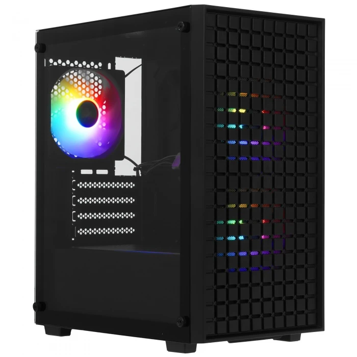 Корпус XASTRA A306M 3FRGB черный, Mini-Tower