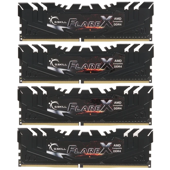 Оперативная память G.Skill Flare X (for AMD) 32Gb 3200Mhz, KIT 4*8Gb, F4-3200C16Q-32GFX