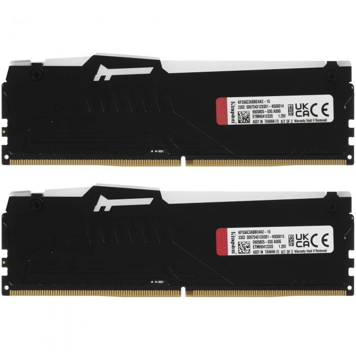 Оперативная память Kingston FURY Beast Black AMD RGB 16Gb 5600Mhz, KIT 2*8Gb, KF556C36BBEAK2-16