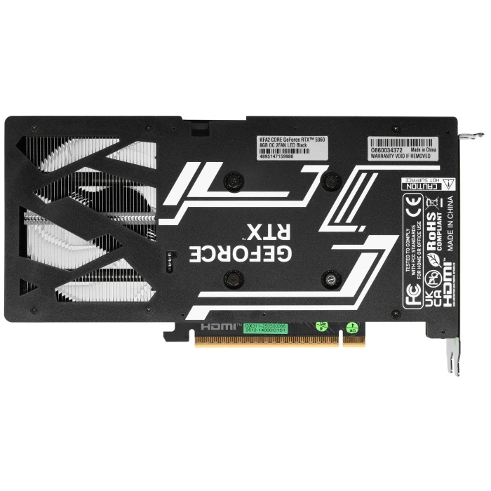 Видеокарта KFA2 GeForce RTX 5060 CORE OC 2FAN LED Black 8Gb