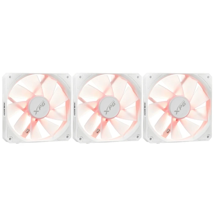 Комплект реверсных вентиляторов ADATA XPG VENTO R 120 ARGB PWM белый, VENTOR120ARGBPWM3C-WHCWW