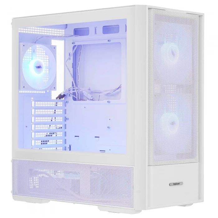 Корпус 1STPLAYER AU7 ARGB белый, Mid-Tower