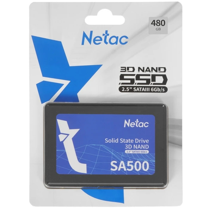 SSD накопитель Netac SA500 480Gb 2.5" SATA, NT01SA500-480-S3X